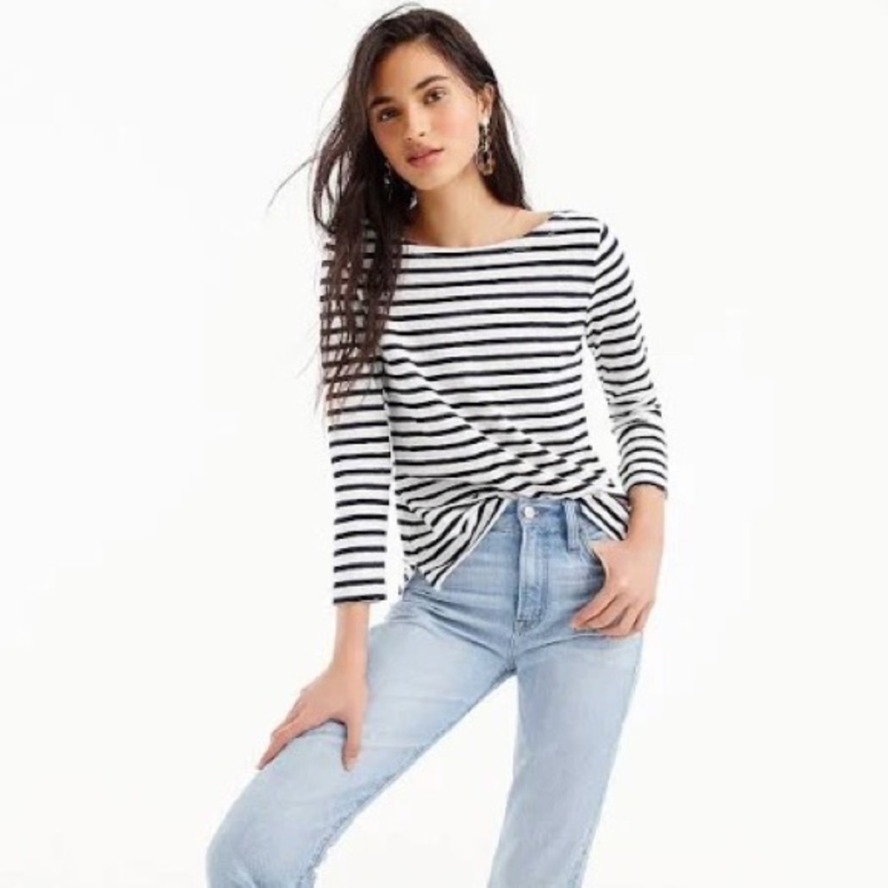 J crew women’s striped boatneck top